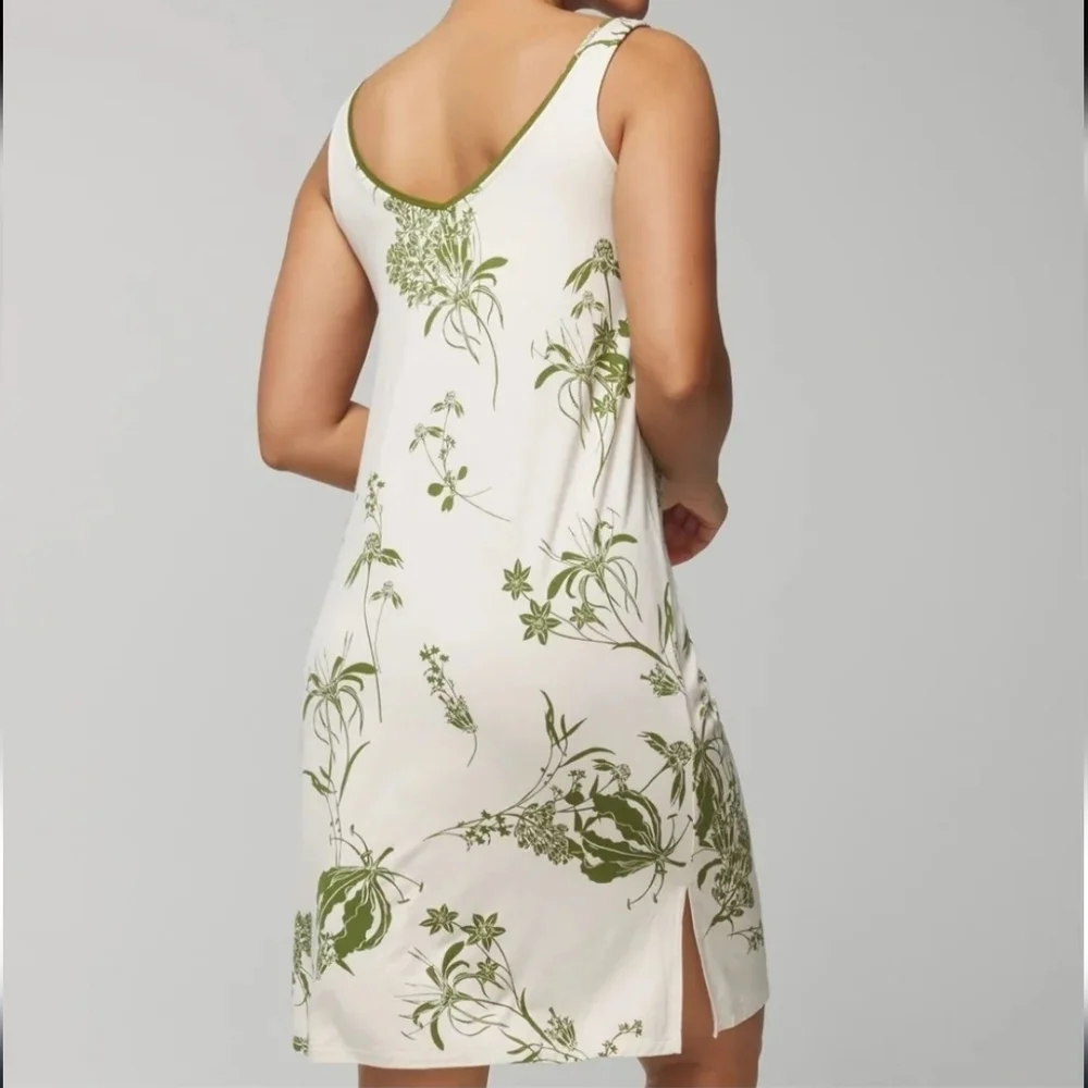 Soma Cream and Green Floral Chemise